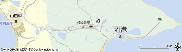 岡山県玉野市沼周辺の地図