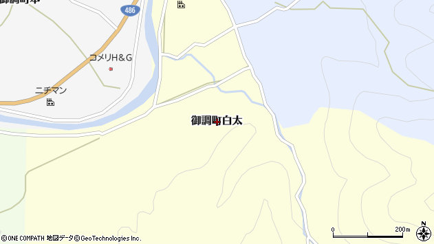 〒722-0324 広島県尾道市御調町白太の地図