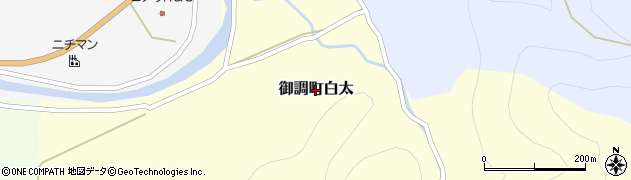 広島県尾道市御調町白太周辺の地図