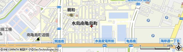 岡山県倉敷市水島南亀島町周辺の地図