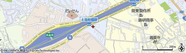 土塔町福田周辺の地図