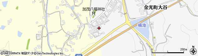 岡山県浅口市金光町大谷889周辺の地図