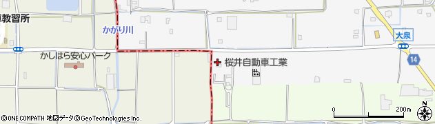 奈良県桜井市大泉119周辺の地図