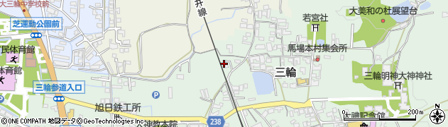 奈良県桜井市三輪598周辺の地図