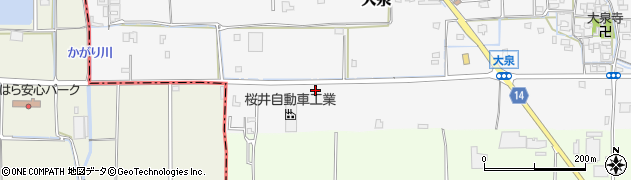 奈良県桜井市大泉103周辺の地図