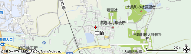 奈良県桜井市三輪555周辺の地図