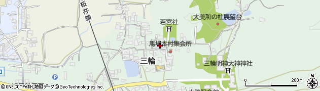 奈良県桜井市三輪222周辺の地図