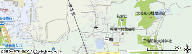 奈良県桜井市三輪211周辺の地図