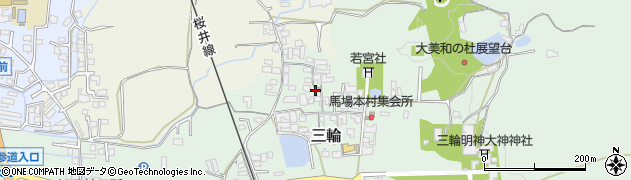 奈良県桜井市三輪205周辺の地図