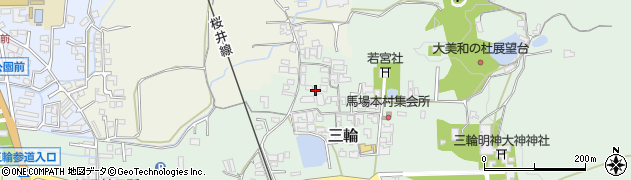 奈良県桜井市三輪208周辺の地図