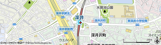 深井駅周辺の地図