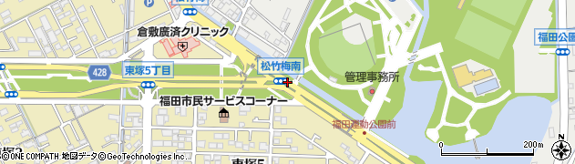 松竹梅南周辺の地図