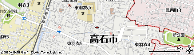 大阪府高石市東羽衣周辺の地図