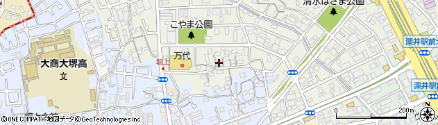 大阪府堺市中区深井清水町2217周辺の地図
