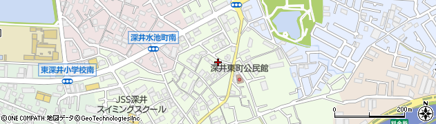 大阪府堺市中区深井東町周辺の地図
