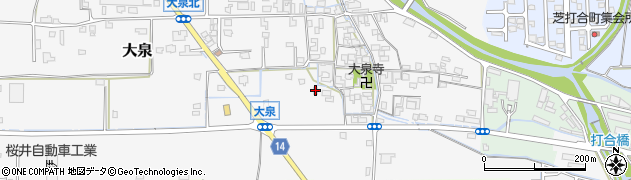 奈良県桜井市大泉197周辺の地図