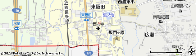 西向寺周辺の地図