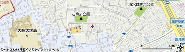 大阪府堺市中区深井清水町2218周辺の地図