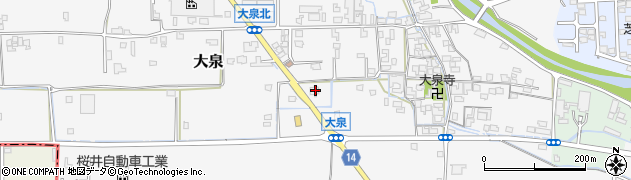 奈良県桜井市大泉183周辺の地図