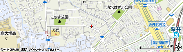 大阪府堺市中区深井清水町3390周辺の地図