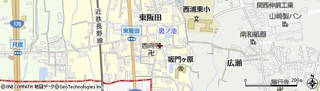 大阪府羽曳野市東阪田周辺の地図