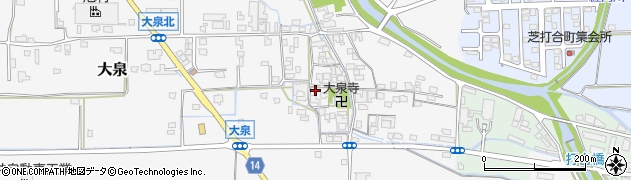 奈良県桜井市大泉207周辺の地図