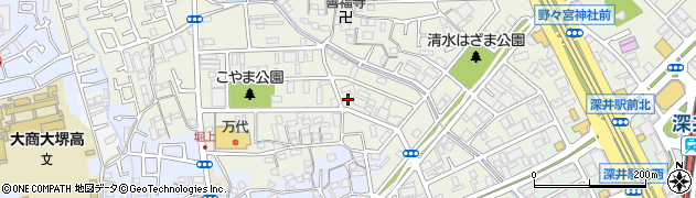 大阪府堺市中区深井清水町3386周辺の地図