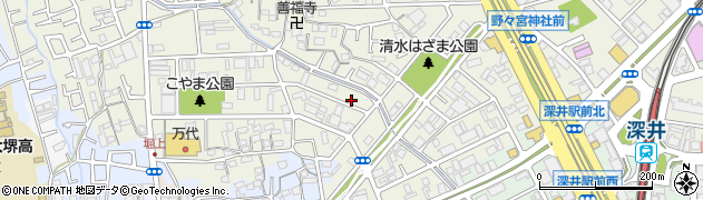 大阪府堺市中区深井清水町3427周辺の地図