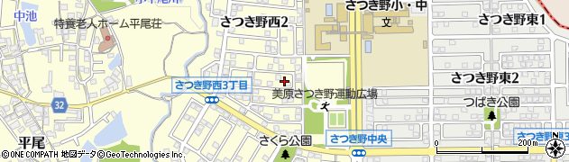 大阪府堺市美原区さつき野西周辺の地図