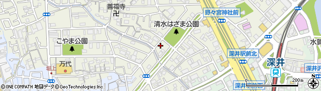 大阪府堺市中区深井清水町3611周辺の地図