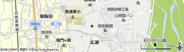 大阪府羽曳野市広瀬周辺の地図