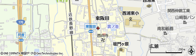 大阪府羽曳野市東阪田184周辺の地図