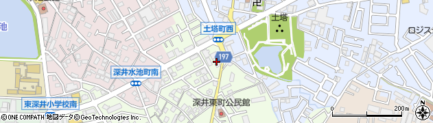深井東町ひつじぐさ広場周辺の地図