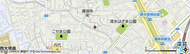 大阪府堺市中区深井清水町3628周辺の地図