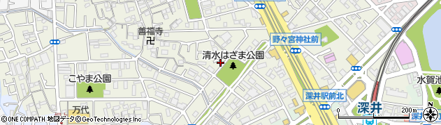 大阪府堺市中区深井清水町3653周辺の地図