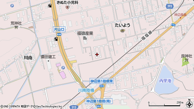 〒720-2124 広島県福山市神辺町川南の地図