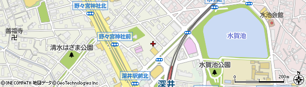大阪府堺市中区深井清水町3845周辺の地図