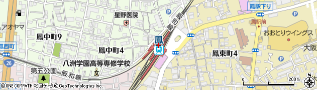 鳳駅周辺の地図