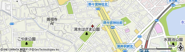 大阪府堺市中区深井清水町3747周辺の地図