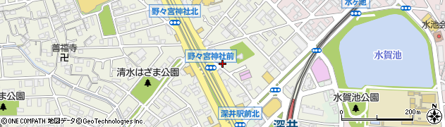 大阪府堺市中区深井清水町3834周辺の地図