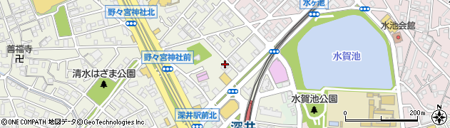 大阪府堺市中区深井清水町3844周辺の地図