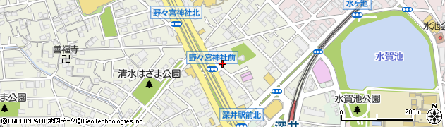 大阪府堺市中区深井清水町3833周辺の地図
