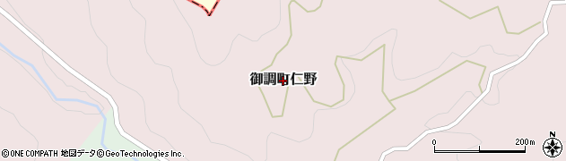 広島県尾道市御調町仁野周辺の地図