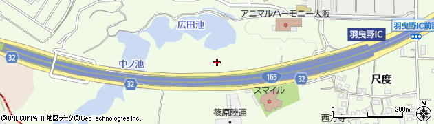 南阪奈道路周辺の地図