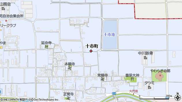 〒634-0008 奈良県橿原市十市町の地図
