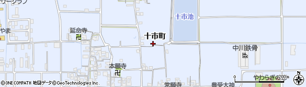 奈良県橿原市十市町周辺の地図