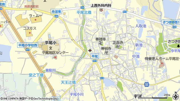 〒587-0022 大阪府堺市美原区平尾の地図