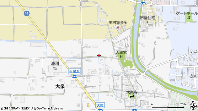 〒633-0076 奈良県桜井市大泉の地図