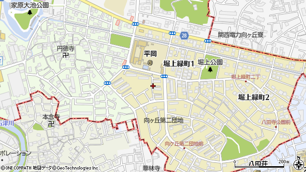 〒593-8305 大阪府堺市西区堀上緑町の地図