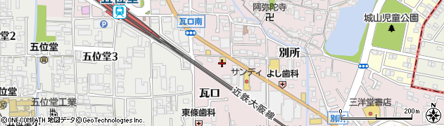 奈良県香芝市瓦口28周辺の地図